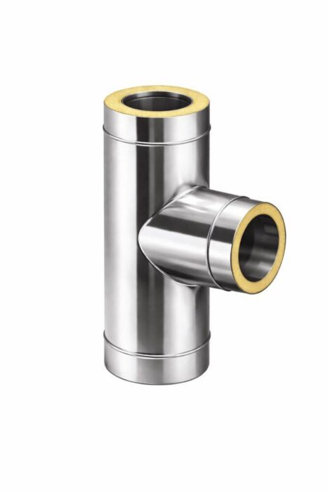 Nerezový komínový T-kus s izolací Ø120/180 mm
